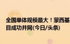 全国单体规模最大！蒙西基地库布其200万千瓦光伏治沙项目成功并网(今日/头条)