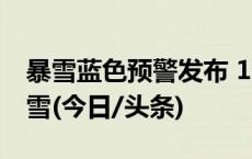 暴雪蓝色预警发布 10日北方多地将有大到暴雪(今日/头条)