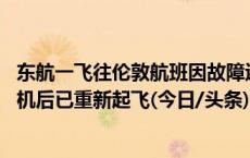 东航一飞往伦敦航班因故障返航备降浦东机场 客服：更换客机后已重新起飞(今日/头条)