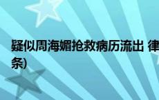 疑似周海媚抢救病历流出 律师：若属实家属可控告(今日/头条)