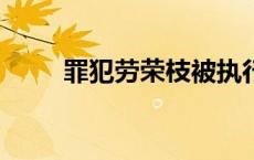 罪犯劳荣枝被执行死刑(今日/头条)