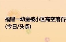 福建一幼童被小区高空落石砸中，不幸遇难！警方介入调查(今日/头条)