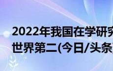 2022年我国在学研究生达365万 总规模位居世界第二(今日/头条)