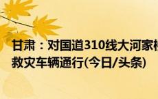 甘肃：对国道310线大河家桥支座偏移紧急复位 目前不影响救灾车辆通行(今日/头条)