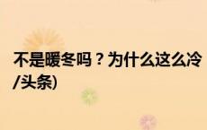 不是暖冬吗？为什么这么冷，听听国家气候中心怎么说(今日/头条)