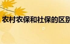 农村农保和社保的区别（农保和社保的区别）