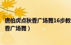 唐伯虎点秋香广场舞16步教学背面慢动作分解（唐伯虎点秋香广场舞）