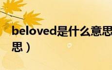 beloved是什么意思?（to be loved 什么意思）