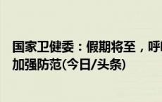 国家卫健委：假期将至，呼吸道疾病传播风险加大，各地要加强防范(今日/头条)