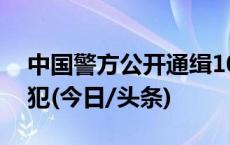 中国警方公开通缉10名缅北地区重大涉毒逃犯(今日/头条)