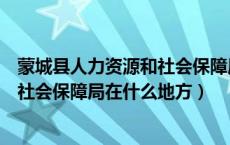 蒙城县人力资源和社会保障局电话号码（蒙城县人力资源和社会保障局在什么地方）