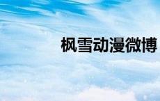 枫雪动漫微博（枫雪字幕组）