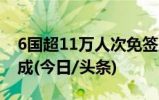 6国超11万人次免签入境中国，观光休闲占7成(今日/头条)