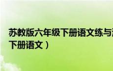 苏教版六年级下册语文练与测试答案苏教版（苏教版六年级下册语文）