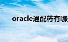 oracle通配符有哪些（通配符有哪些）