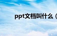 ppt文档叫什么（什么叫ppt文件）