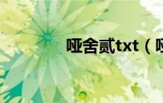 哑舍贰txt（哑舍2txt下载）