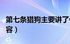 第七条猎狗主要讲了什么（第七条猎狗主要内容）