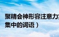 聚精会神形容注意力集中的词语（形容注意力集中的词语）