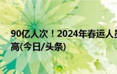 90亿人次！2024年春运人员跨区域流动量预计将创历史新高(今日/头条)