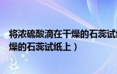 将浓硫酸滴在干燥的石蕊试纸上会怎么样（将浓硫酸滴在干燥的石蕊试纸上）