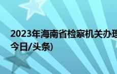 2023年海南省检察机关办理涉水领域公益诉讼案件205件(今日/头条)