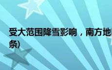 受大范围降雪影响，南方地区部分列车停运或降速(今日/头条)