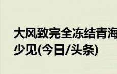 大风致完全冻结青海湖冰面再次开裂 专家称少见(今日/头条)