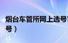 烟台车管所网上选号官网（烟台车管所网上选号）