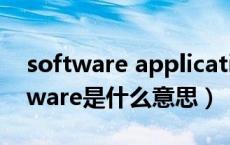 software application是什么意思啊（software是什么意思）