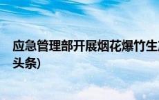 应急管理部开展烟花爆竹生产经营旺季安全专项检查(今日/头条)