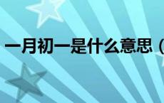 一月初一是什么意思（一月初是指几月几号）