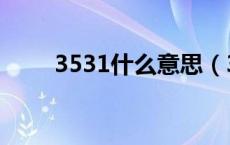 3531什么意思（3539是什么意思）