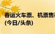 春运火车票、机票售罄？多种替代方案可选择(今日/头条)