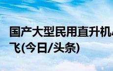 国产大型民用直升机AC313A完成首次高寒试飞(今日/头条)