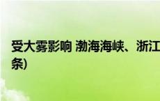 受大雾影响 渤海海峡、浙江部分海域实施交通管制(今日/头条)