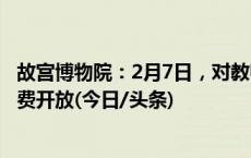 故宫博物院：2月7日，对教师和本科院校、专科院校学生免费开放(今日/头条)