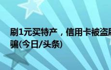 刷1元买特产，信用卡被盗刷上万！回家路上要警惕这种诈骗(今日/头条)