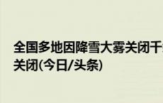 全国多地因降雪大雾关闭千余个收费站，山东195个收费站关闭(今日/头条)