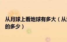 从月球上看地球有多大（从地球上看月球最多看到月球表面的多少）