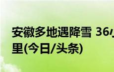 安徽多地遇降雪 36小时累计铲雪除冰万余公里(今日/头条)