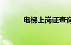 电梯上岗证查询网站（电梯上）