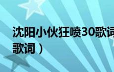 沈阳小伙狂喷30歌词（沈阳小伙狂喷30分钟歌词）