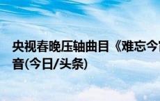 央视春晚压轴曲目《难忘今宵》焕新！首次有了重庆妹的声音(今日/头条)