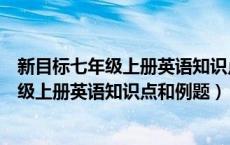 新目标七年级上册英语知识点总结归纳（人教版新目标七年级上册英语知识点和例题）