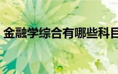 金融学综合有哪些科目（金融学综合考什么）