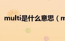 multi是什么意思（multi是什么意思中文）