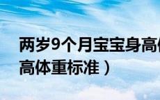 两岁9个月宝宝身高体重标准（9个月宝宝身高体重标准）