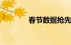 春节数据抢先看(今日/头条)