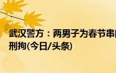 武汉警方：两男子为春节串门不花钱盗窃价值万元水果，已刑拘(今日/头条)